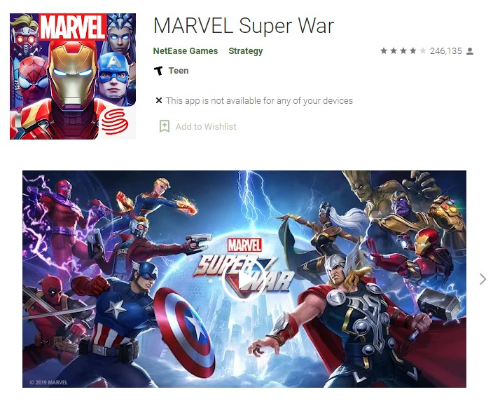 6.) Marvel Super War