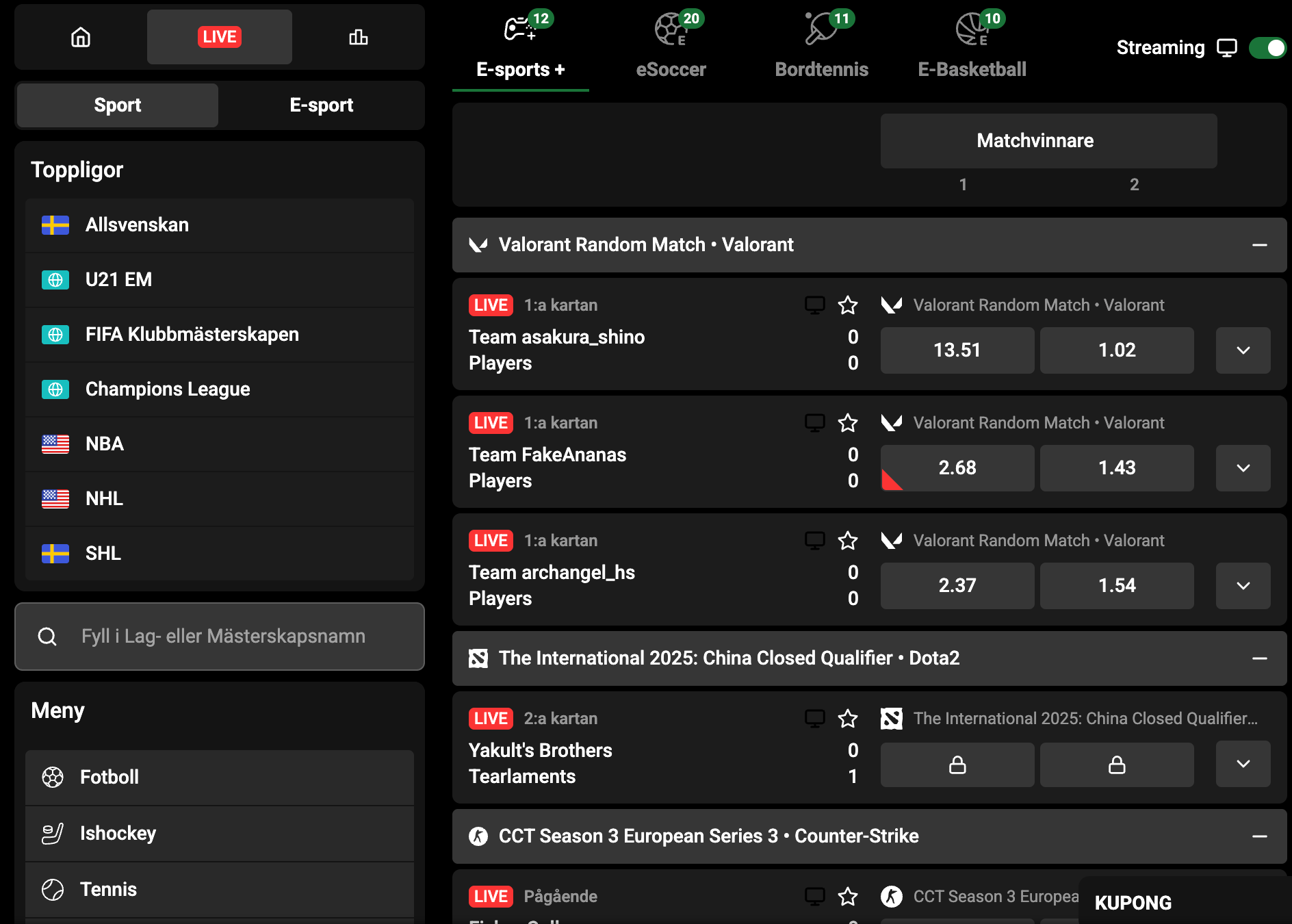 MrVegas live betting