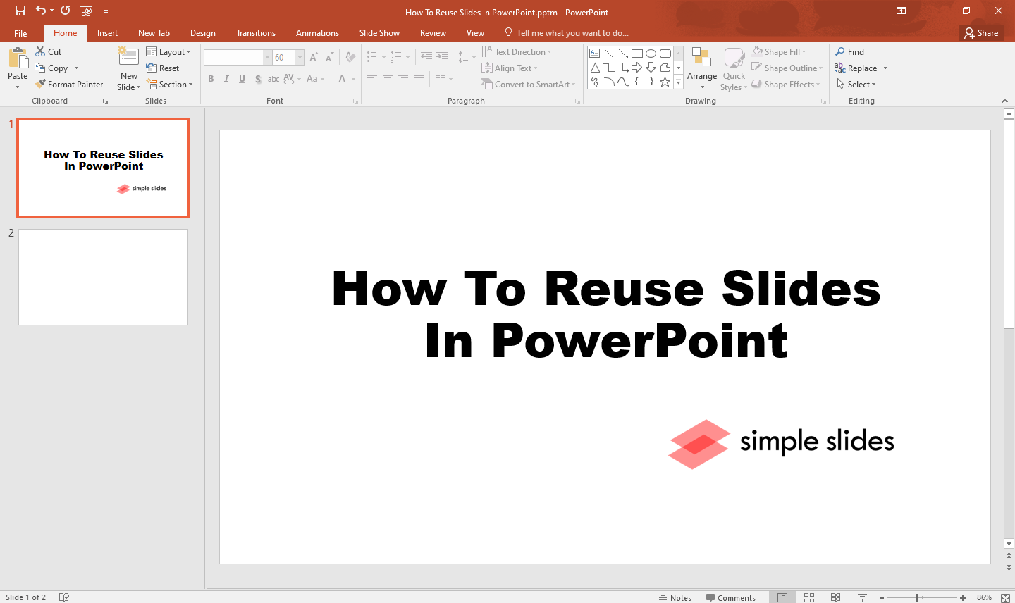 open your Microsoft PowerPoint presentation