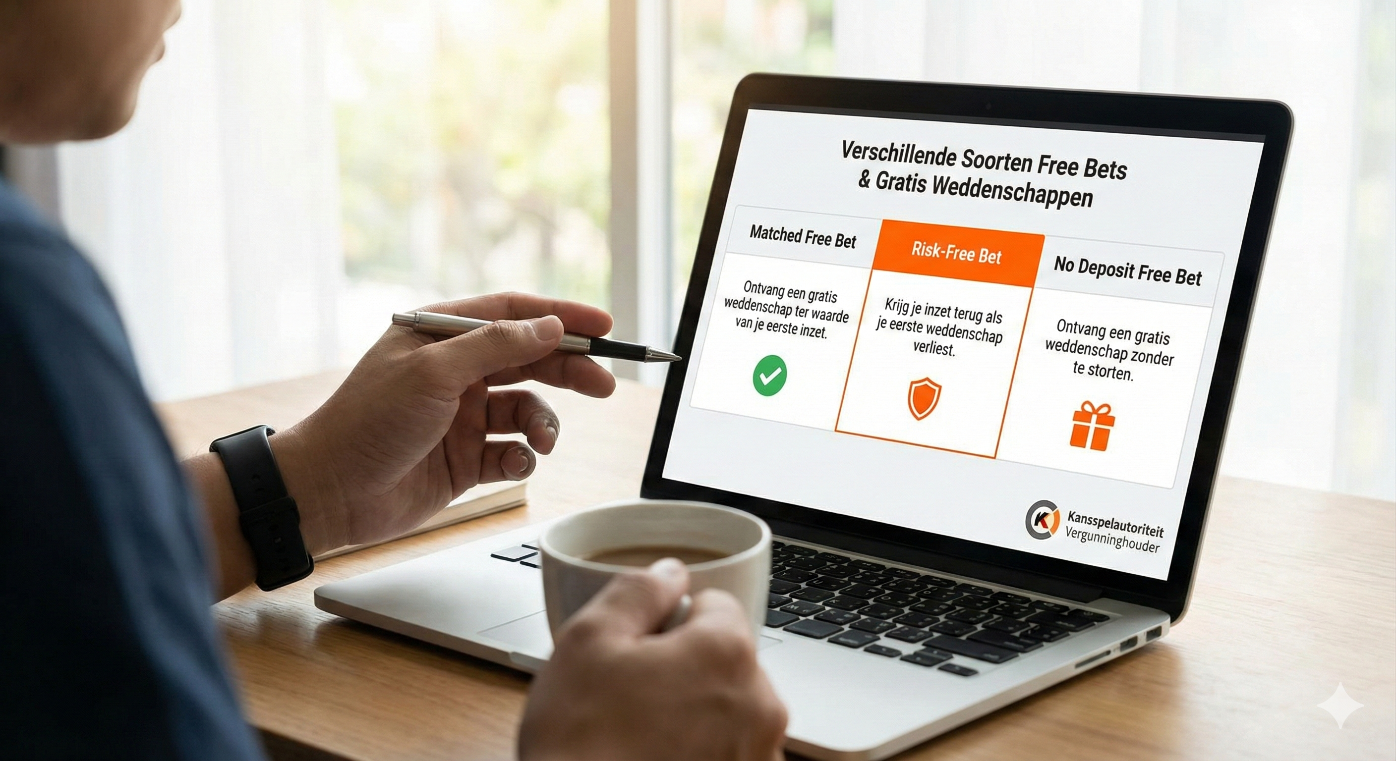 Verschillende soorten free bets en gratis weddenschappen bij bookmakers – uitleg over matched free bet, risk free bet en no deposit free bet met voorwaarden zoals minimale storting, minimale odds en tijdslimiet.