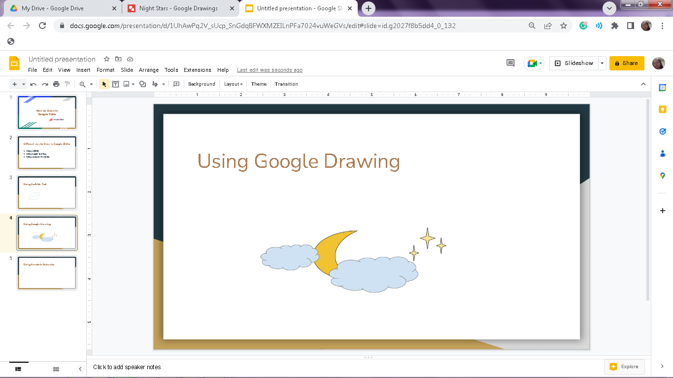 You have now draw in your Google Slides using Google Drawing