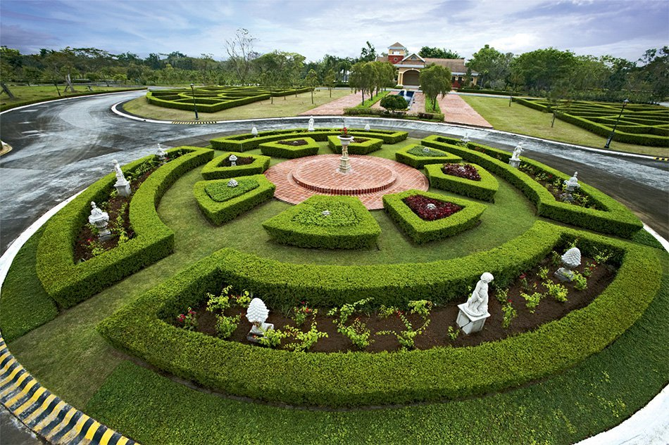A photo of grass maze inside the luxury community of Brittany Sta. Rosa