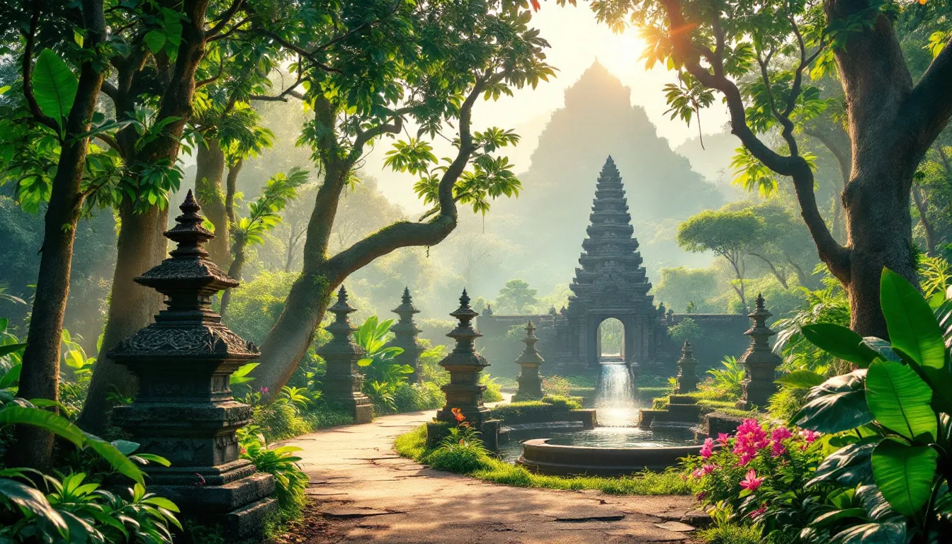 A serene view of Ubud, Bali, showcasing lush greenery and a peaceful environment to embrace inner harmony.