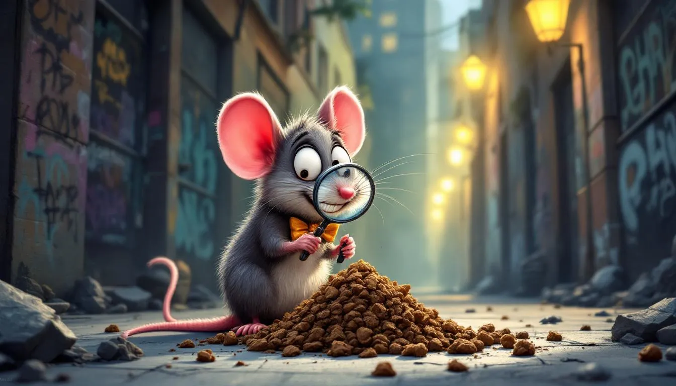 A visual representation of the health risks associated with rat droppings.
