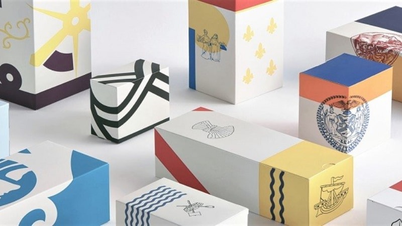 Colorful product packaging