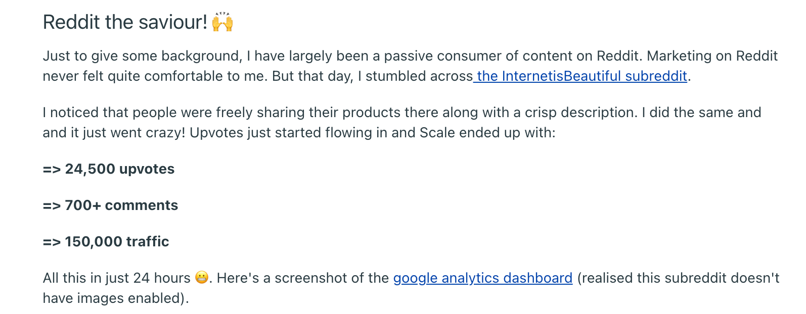 Fallstudie zum Erfolg von Reddit-Marketing