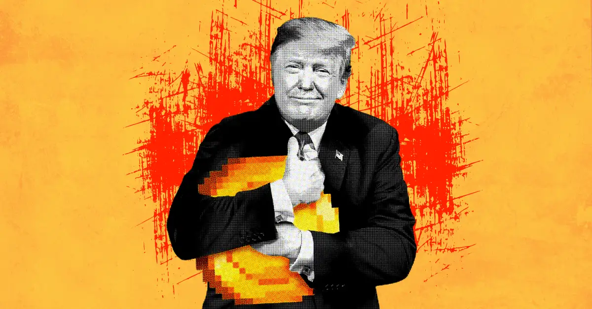 The future of U.S. leadership in crypto, showcasing US President Donald Trump. 