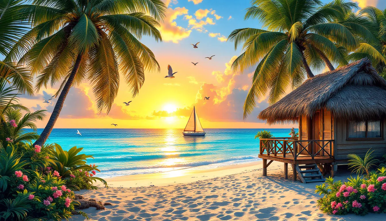 Beautiful beaches of Turks & Caicos, representing Caribbean charm for a beach honeymoon.