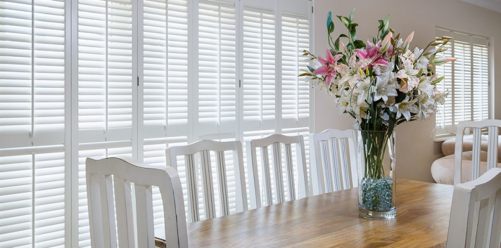 White Shutters in a dining room