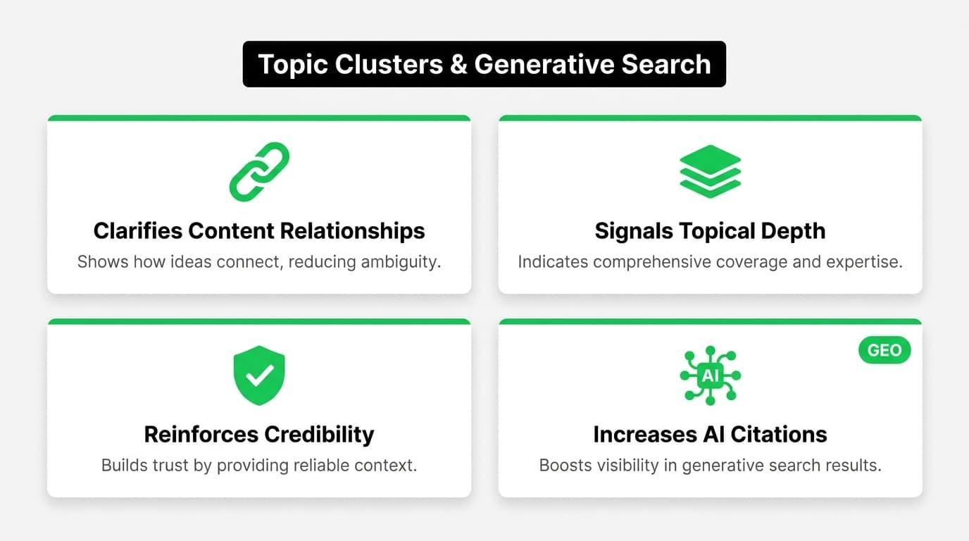 Topic Clusters and AI Citations: The Generative Search Advantage 