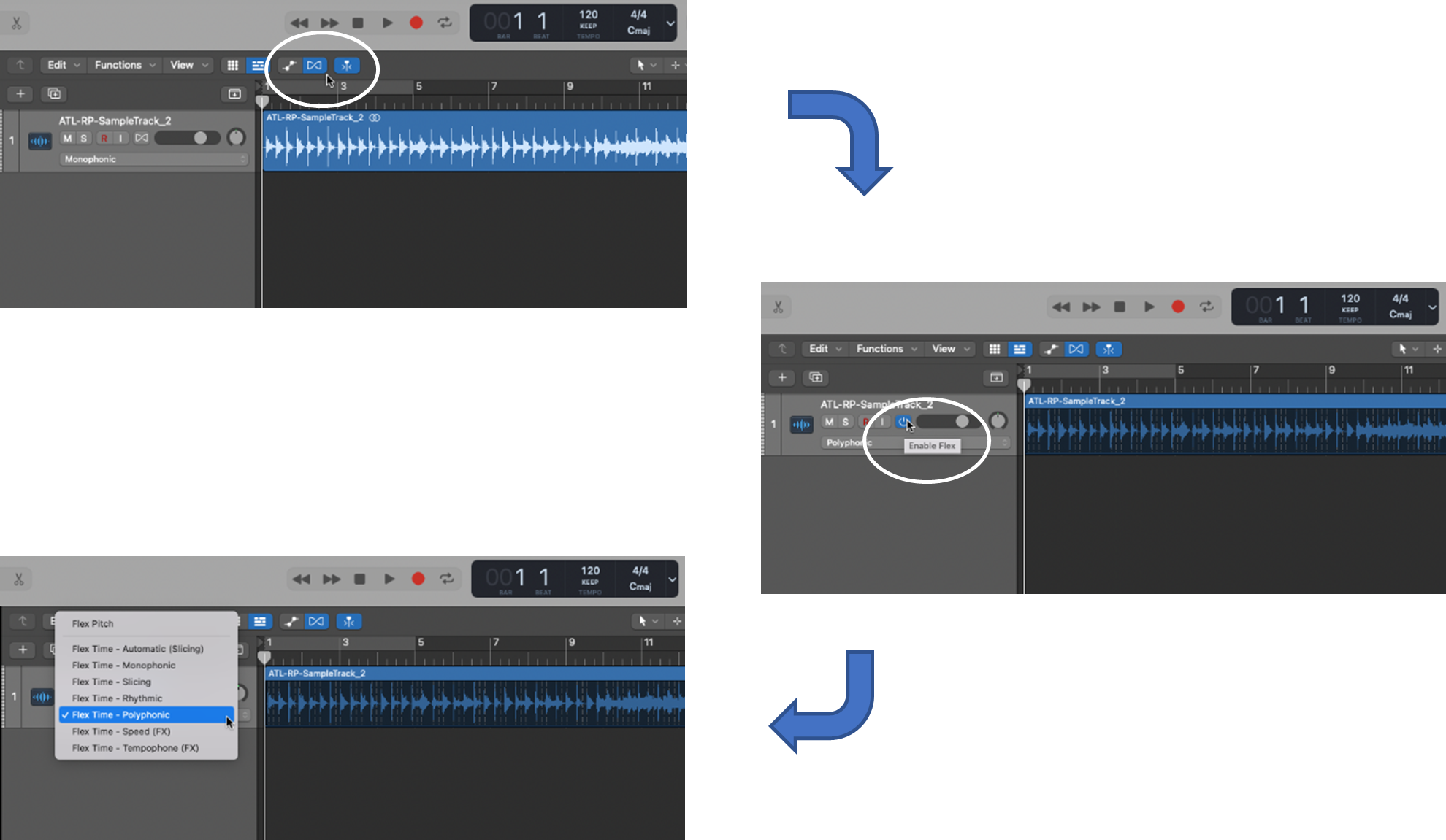 Using Flex mode to identify transients