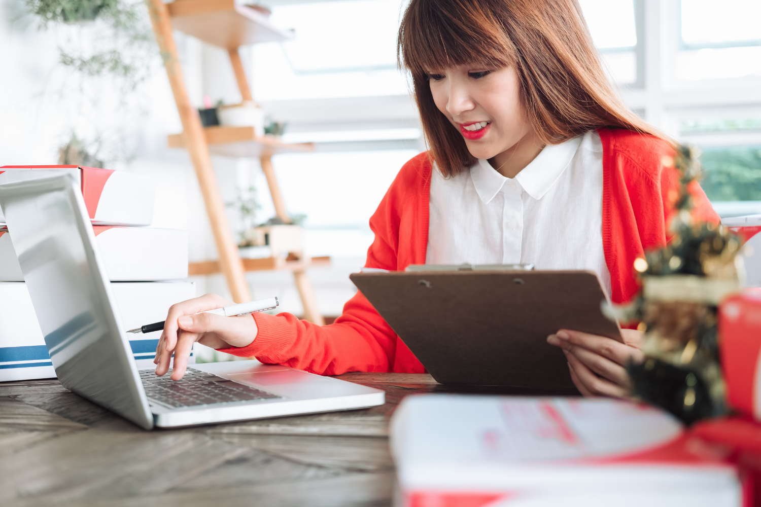 A brand marketer reviewing influencer profiles.