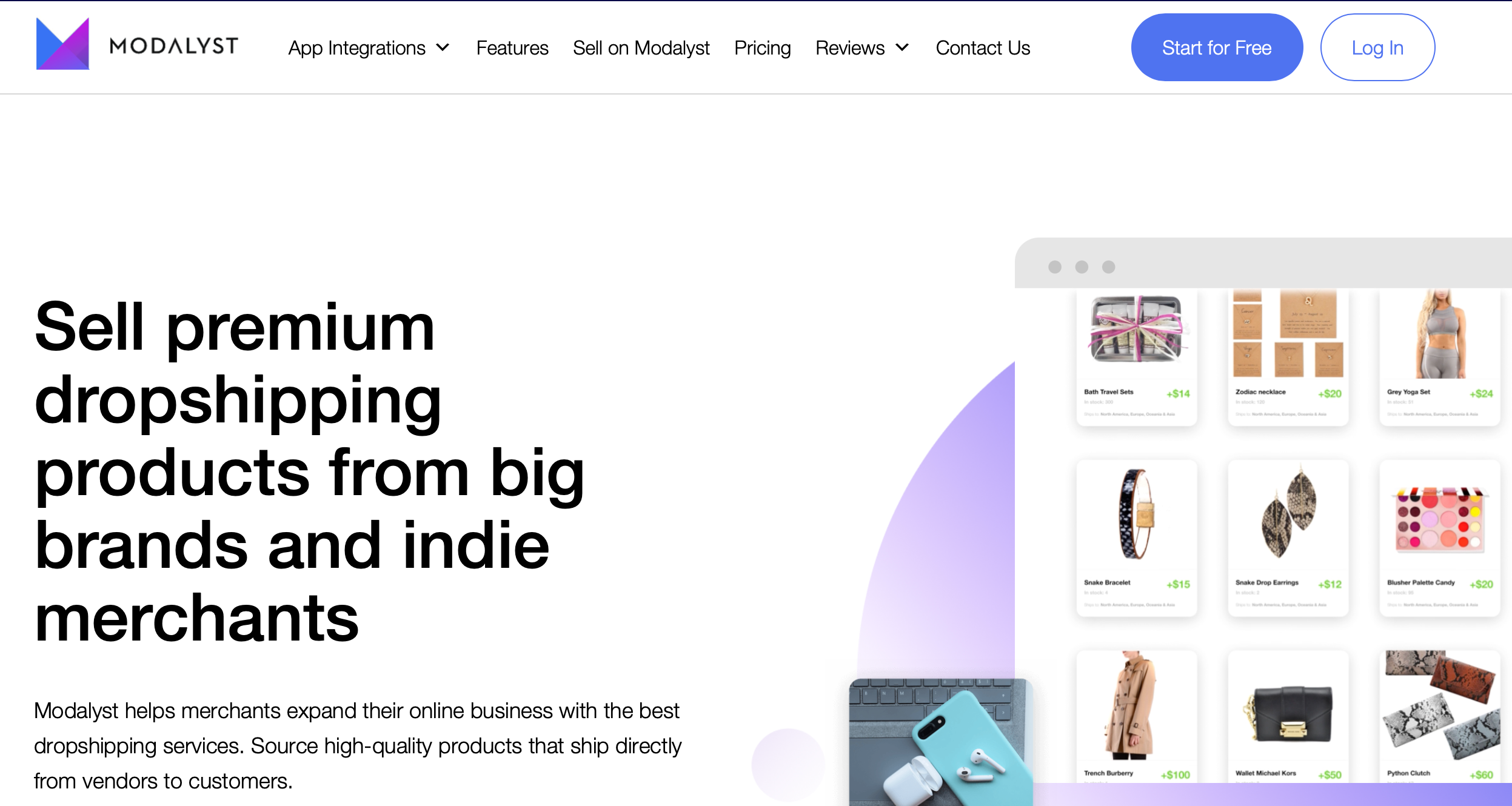 dropshipping companies for shopify - modalyst