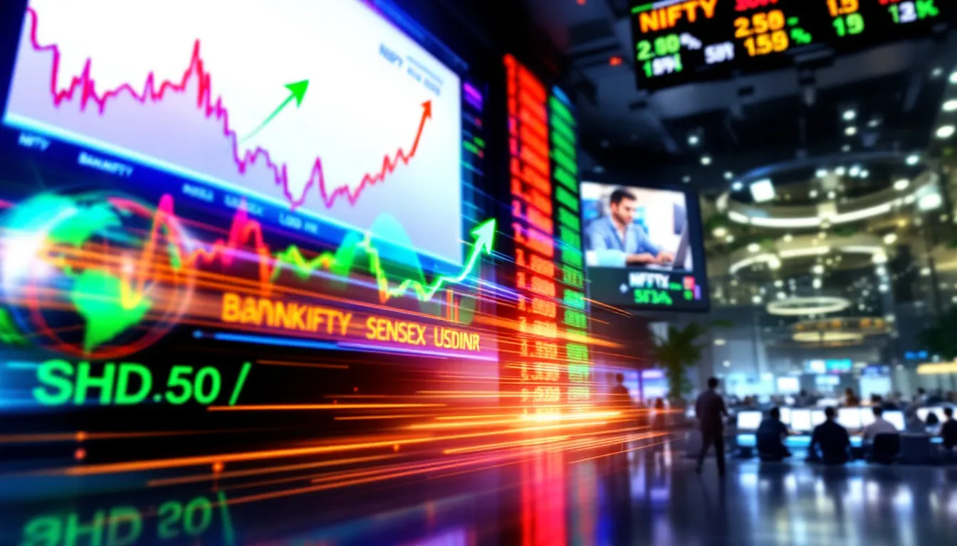 A collage of India's most popular and traded futures trading contracts on the National Stock Exchange.