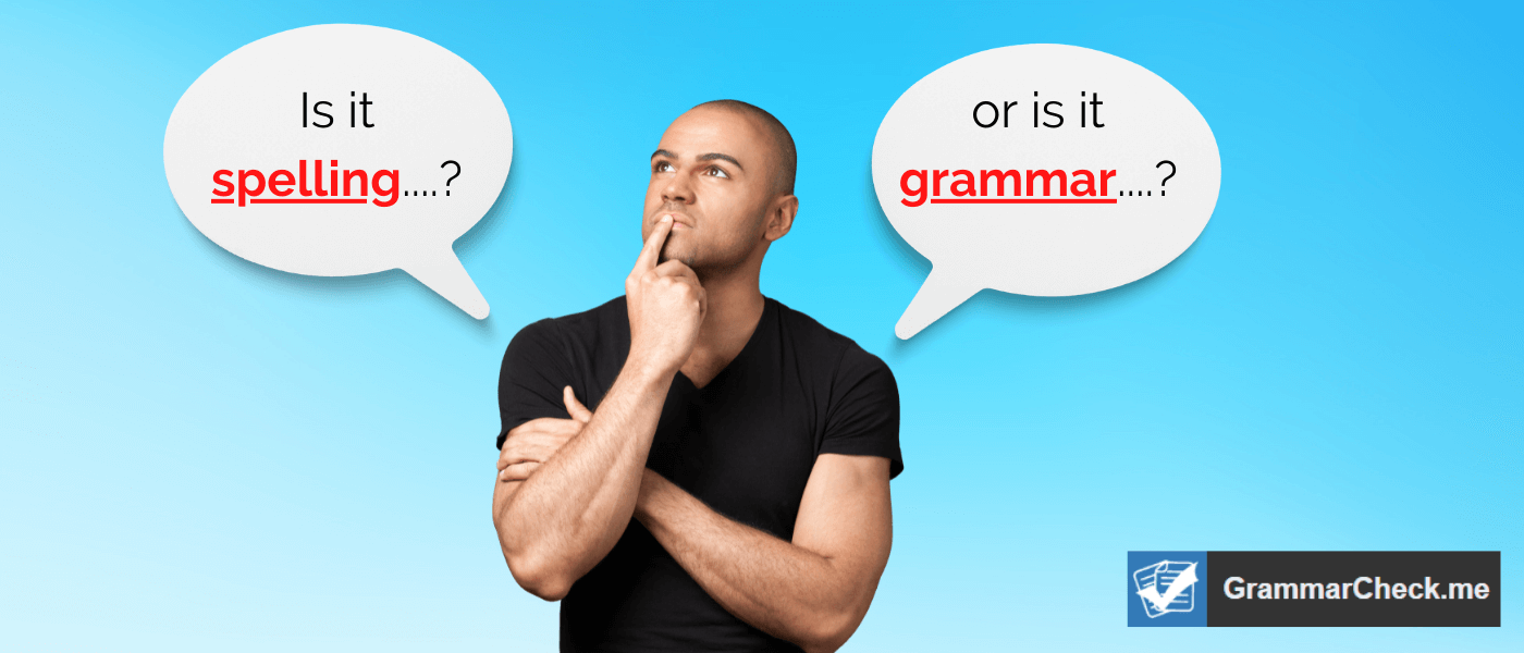 Man thinking about difference between spelling mistakes and grammatical errors