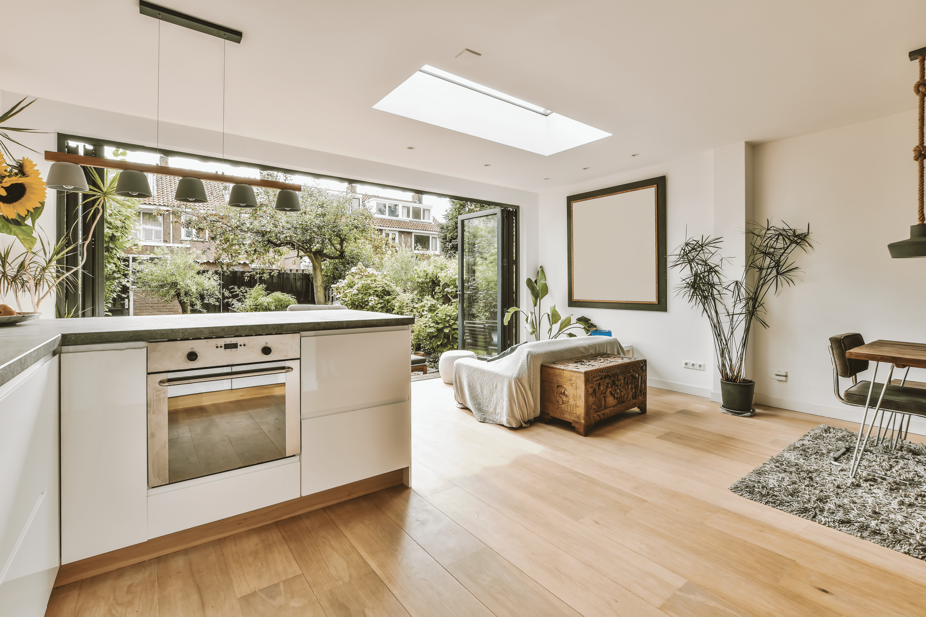 flat roof light in kitchen