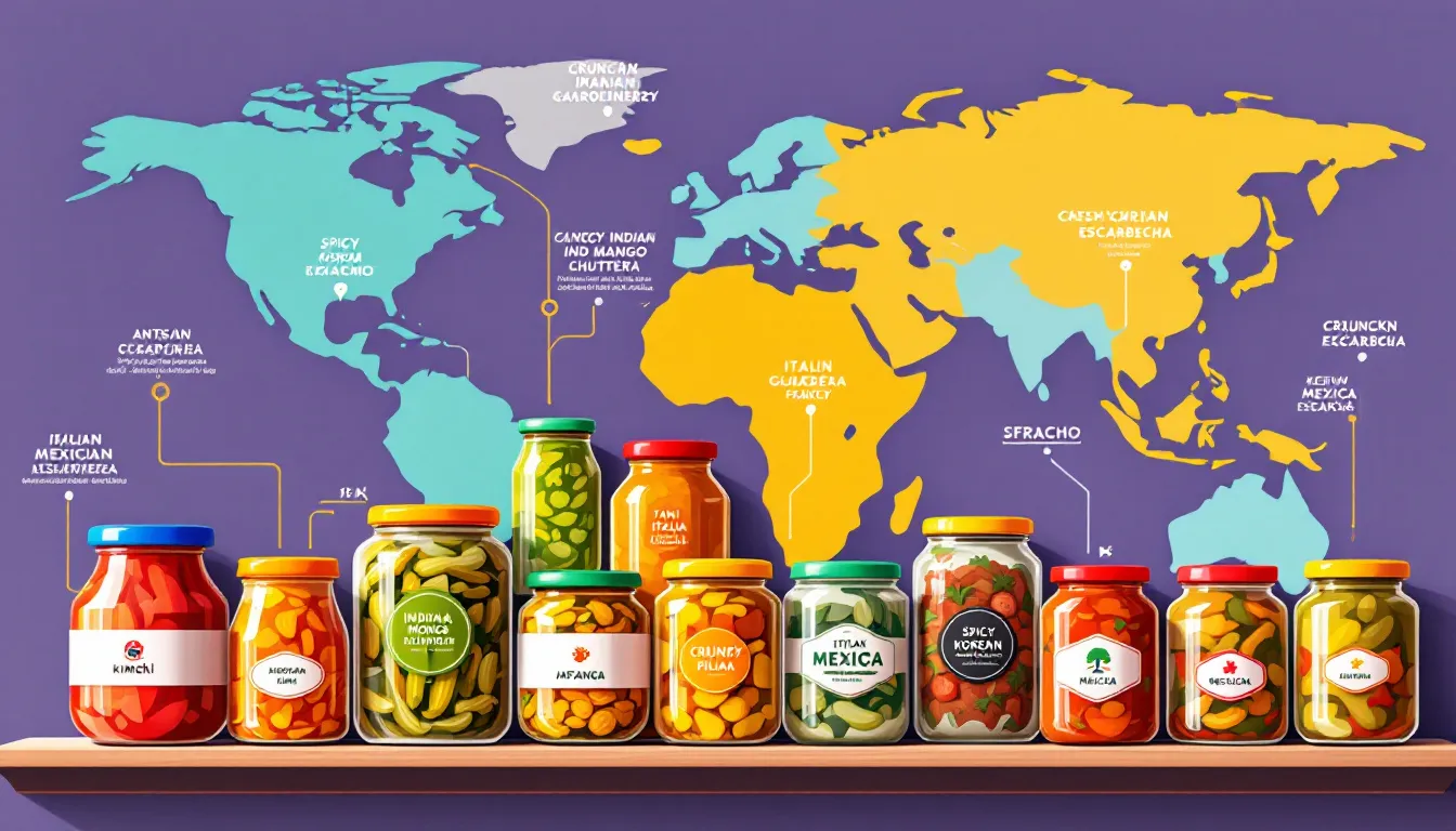 The shelves are displaying a variety of glass kimchi jars, showing a wide range of options available for wholesale.