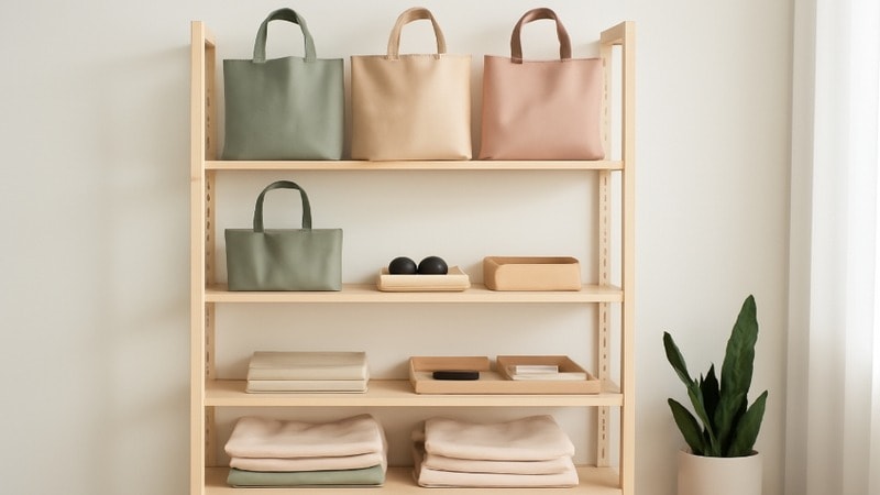 open shelving storage