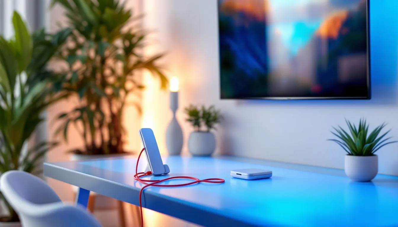 An image depicting the setup process for a remote phone system in a home office.