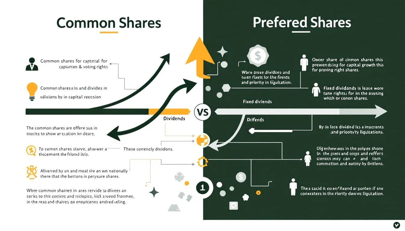 Illustration av stamaktier och deras fördelar.