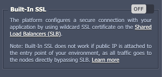 Configuring SSL certificate