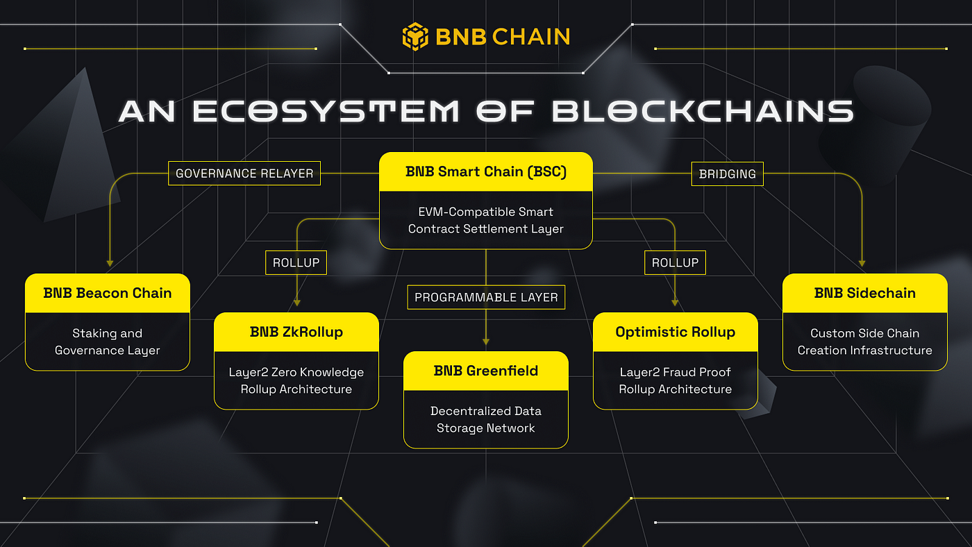 An illustration representing the ecosystem growth within the Binance platform.