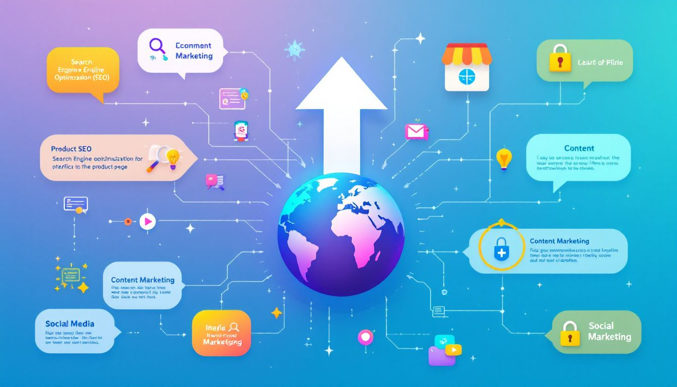 A visual guide on optimizing product pages for link building.