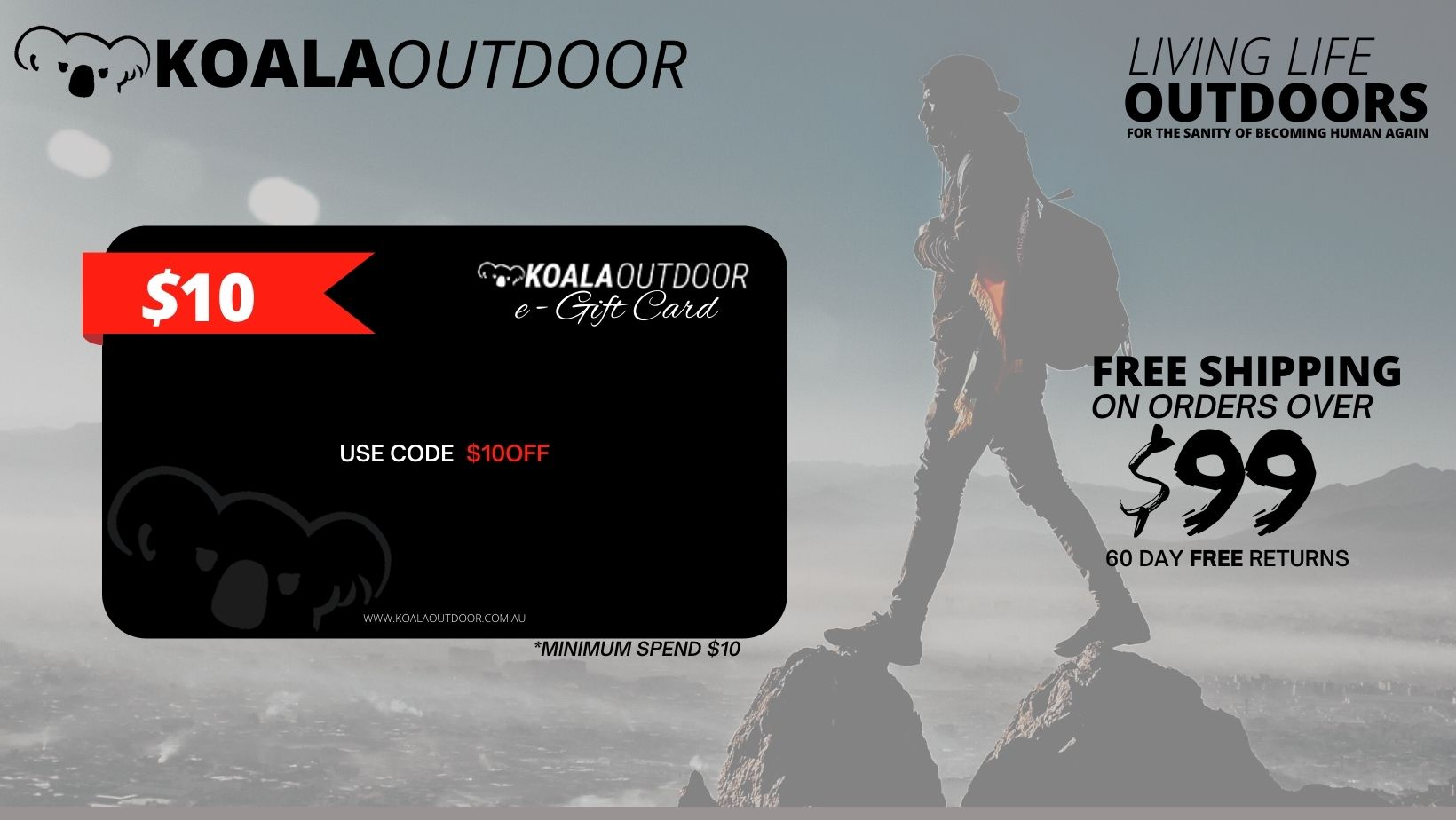 Koala Outdoor gift card save up to $10