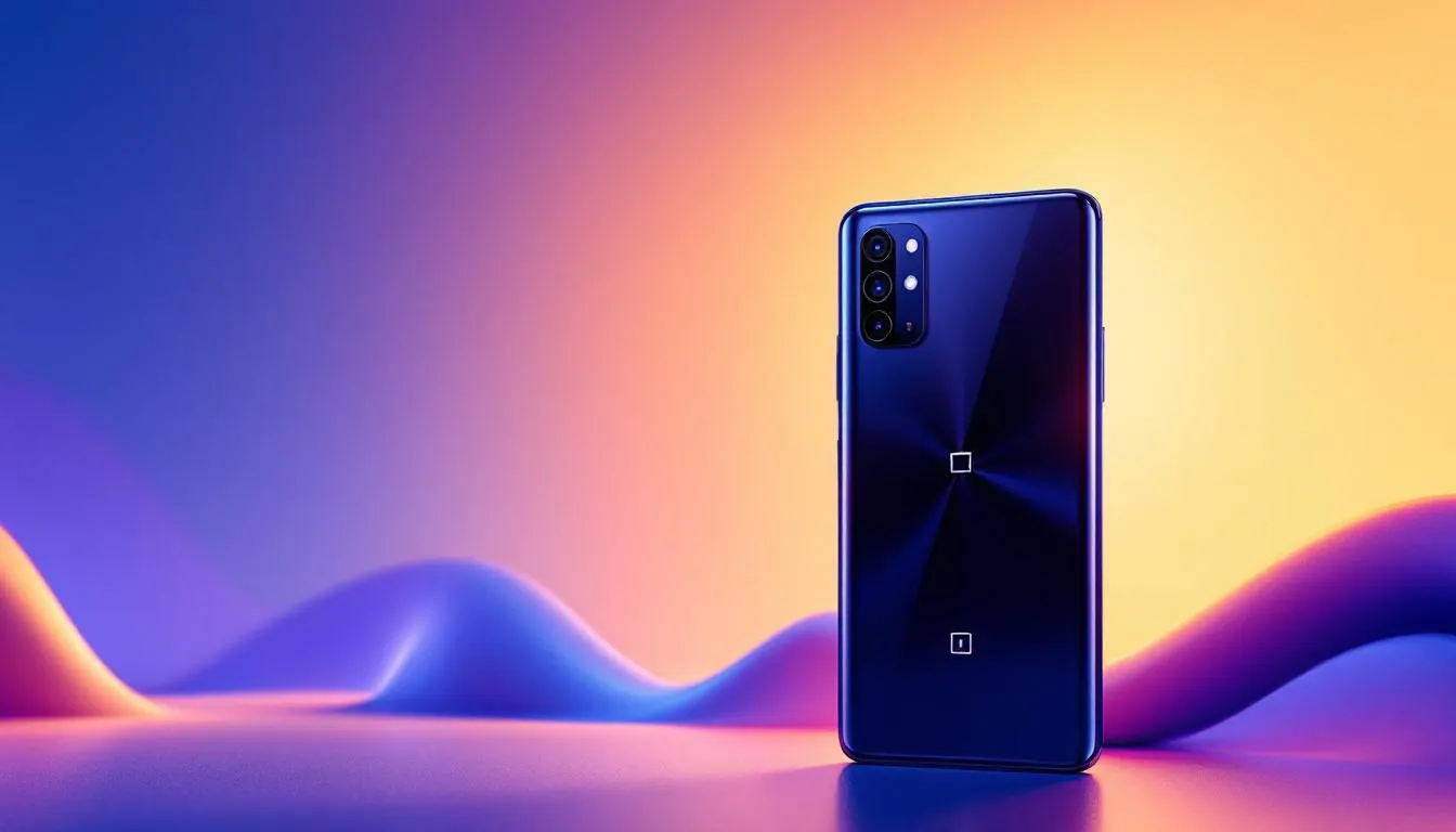 Image d'un smartphone haut de gamme avec une batterie en arrière-plan, représentant l'autonomie.