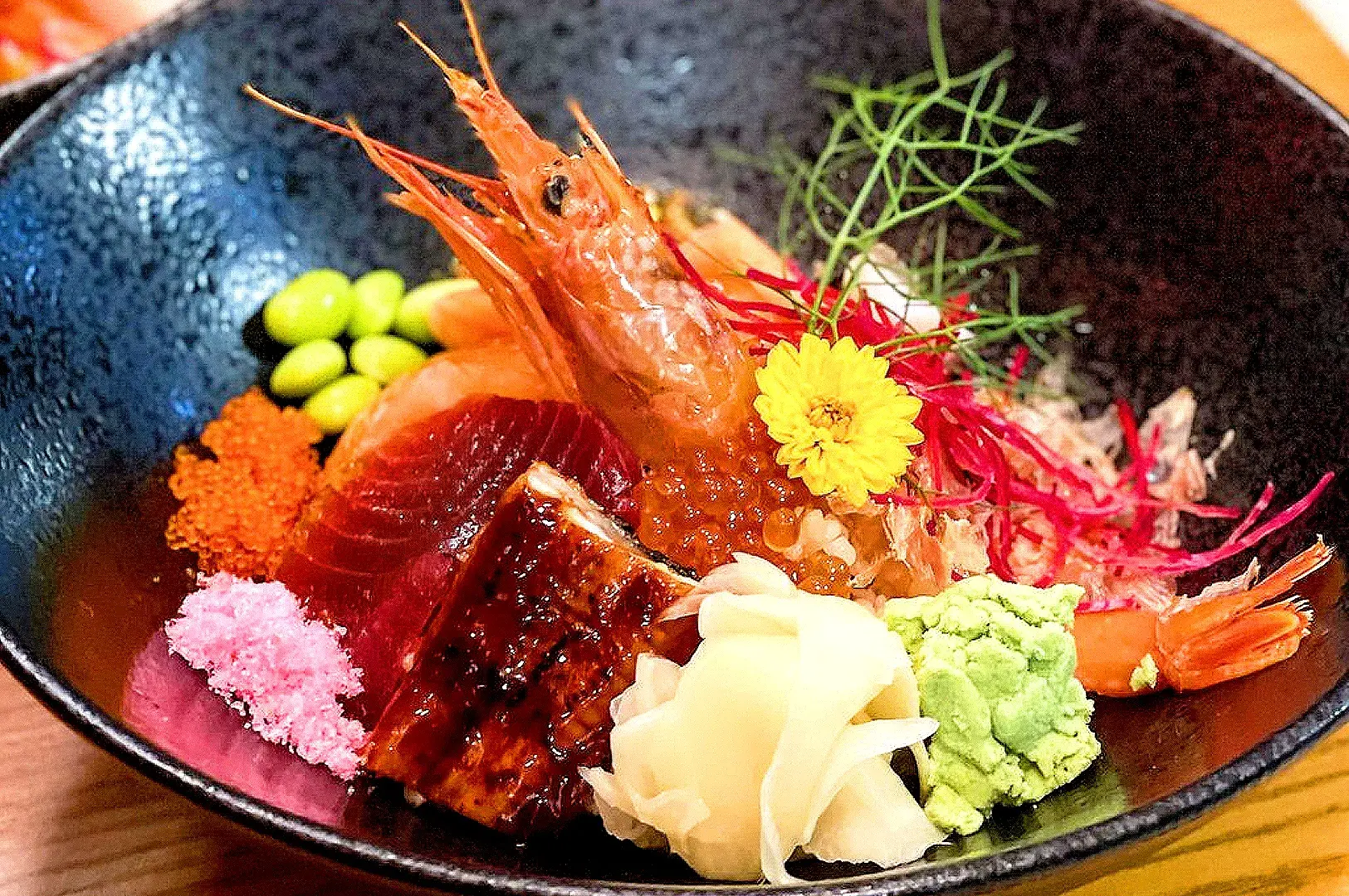 Modern Japanese restaurant interior at Chirashi King Kong near Promenade MRT in Singapore