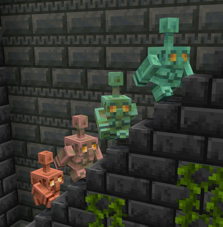 copper golems in minecraft