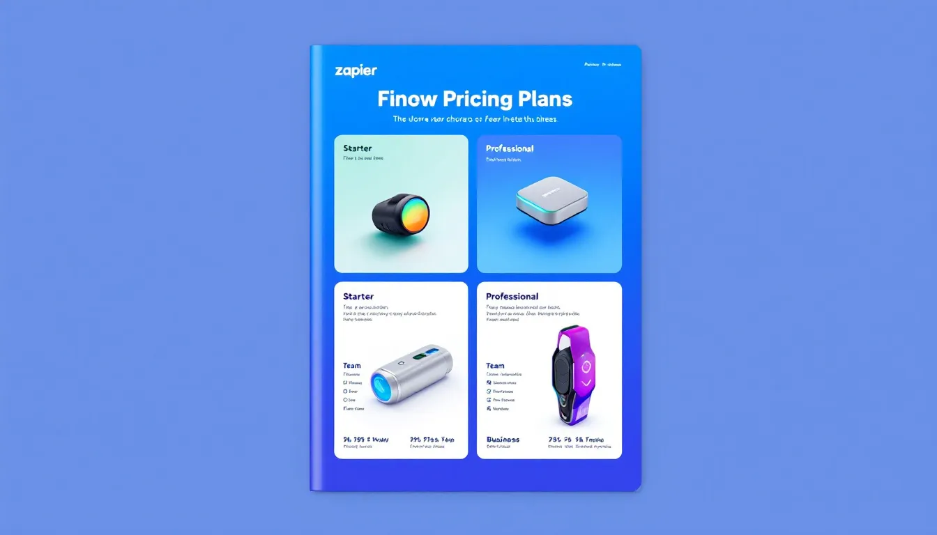 A visual representation of different pricing plans offered by Zapier.