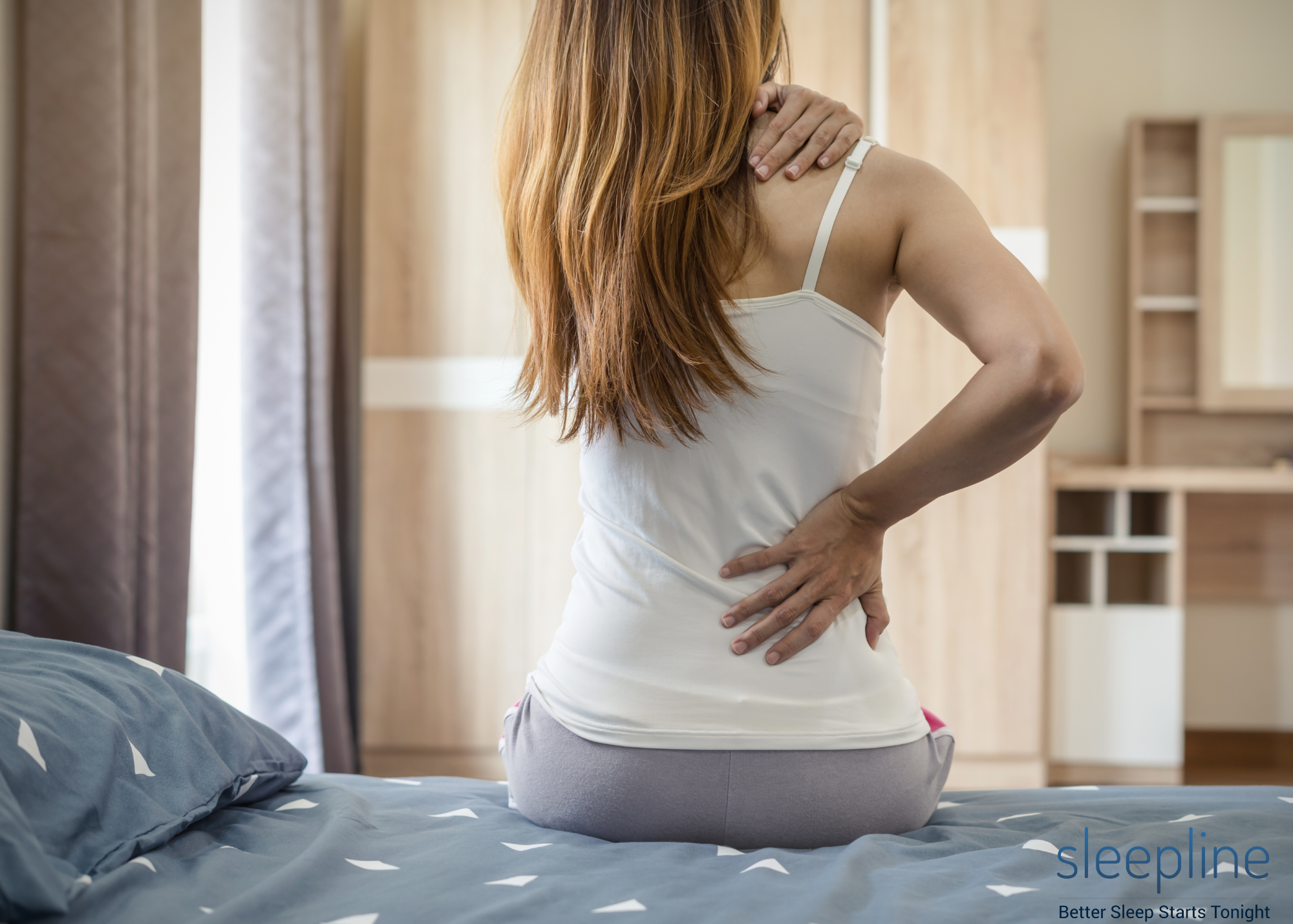 Woman wondering whether memory foam is good for her back