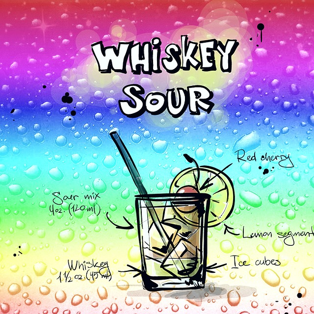cocktail, whiskey sour, alcohol