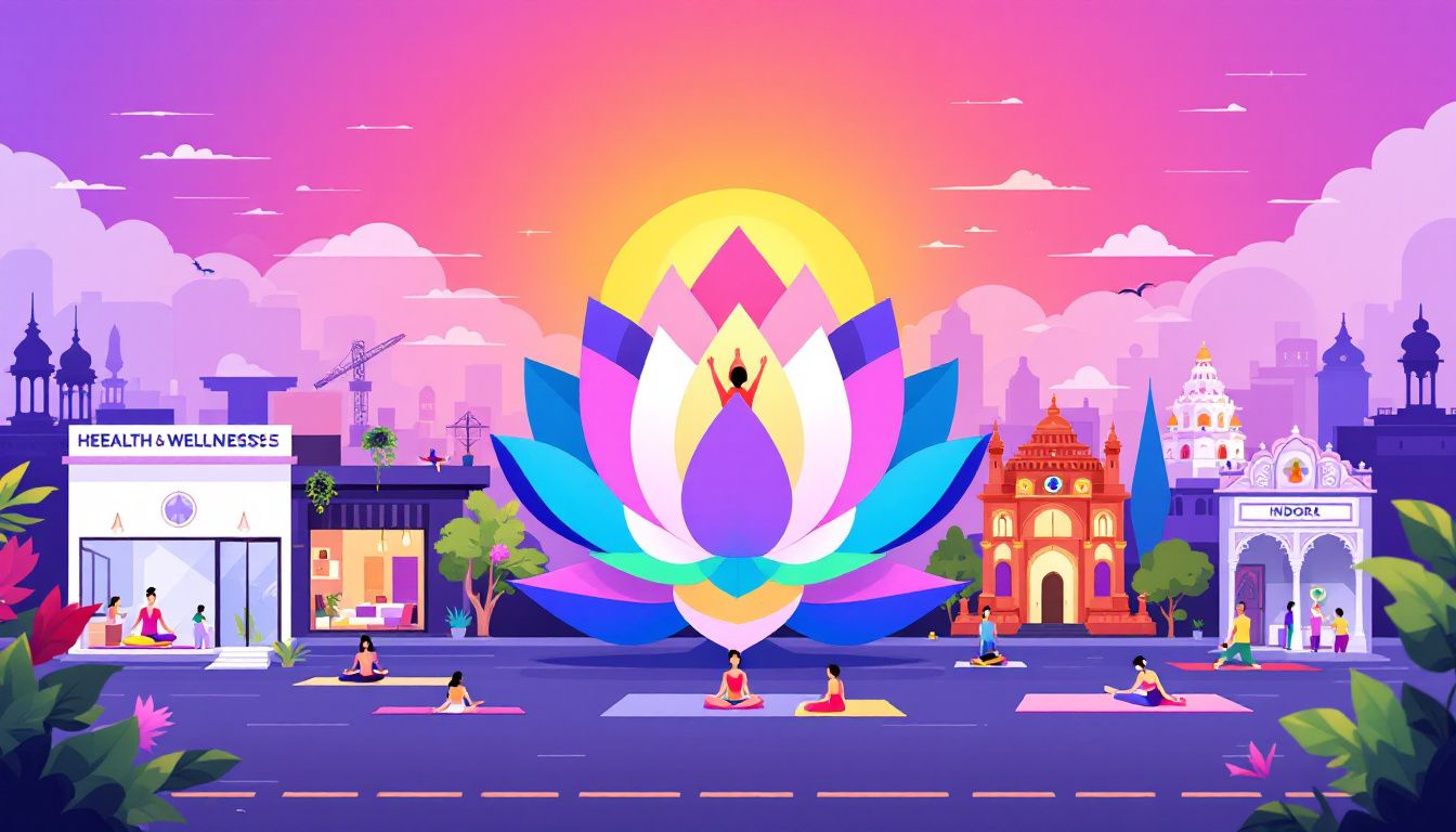 Health and wellness industry in Indore, illustrating wellness centers.