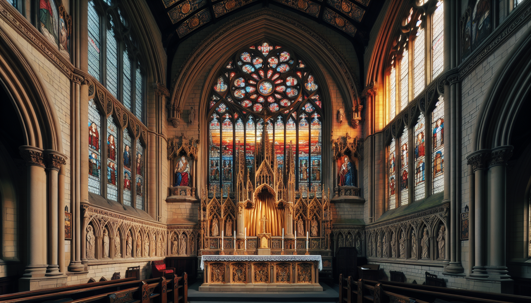 Architectural design of an Anglo-Catholic church interior
