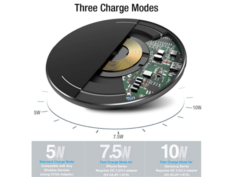 TOZO wireless charger features