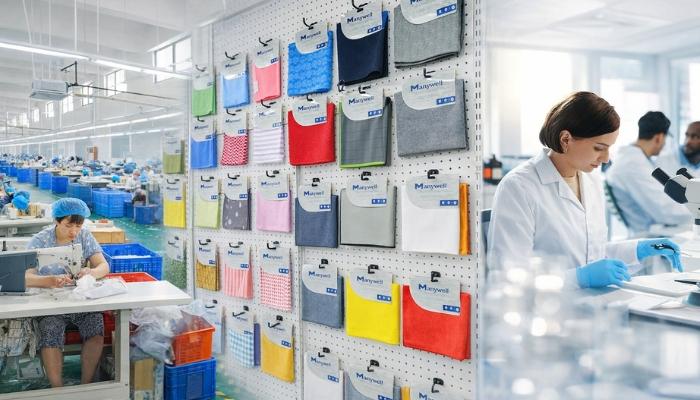 A manufacturer carefully inspect the process