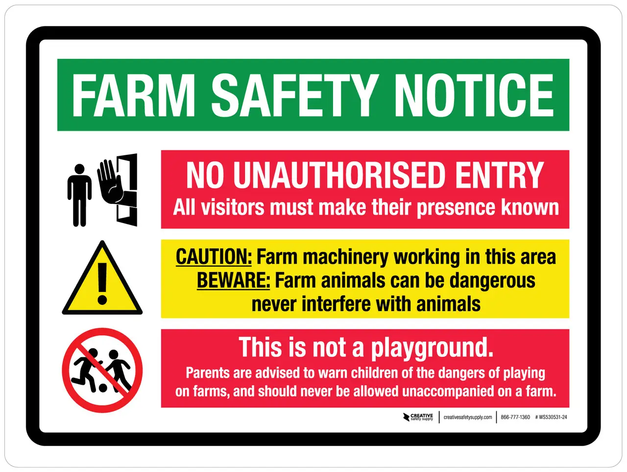 field signs for farm safety