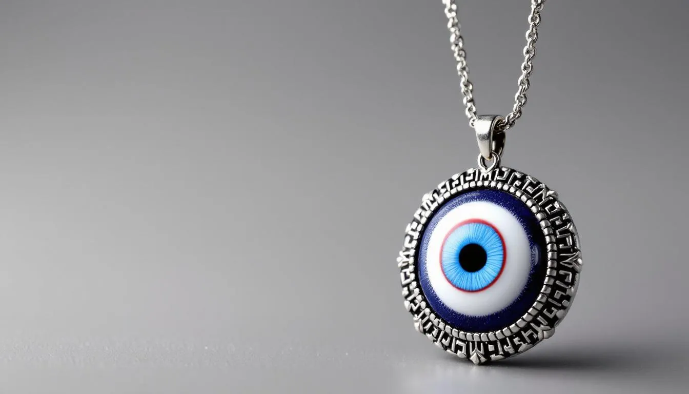 The image showcases a variety of evil eye necklaces, each featuring different colors and designs that symbolize protection against negative energies and bad luck. These ancient symbols are believed to ward off evil spirits and exude positivity, making them a popular choice in evil eye jewellery collections.