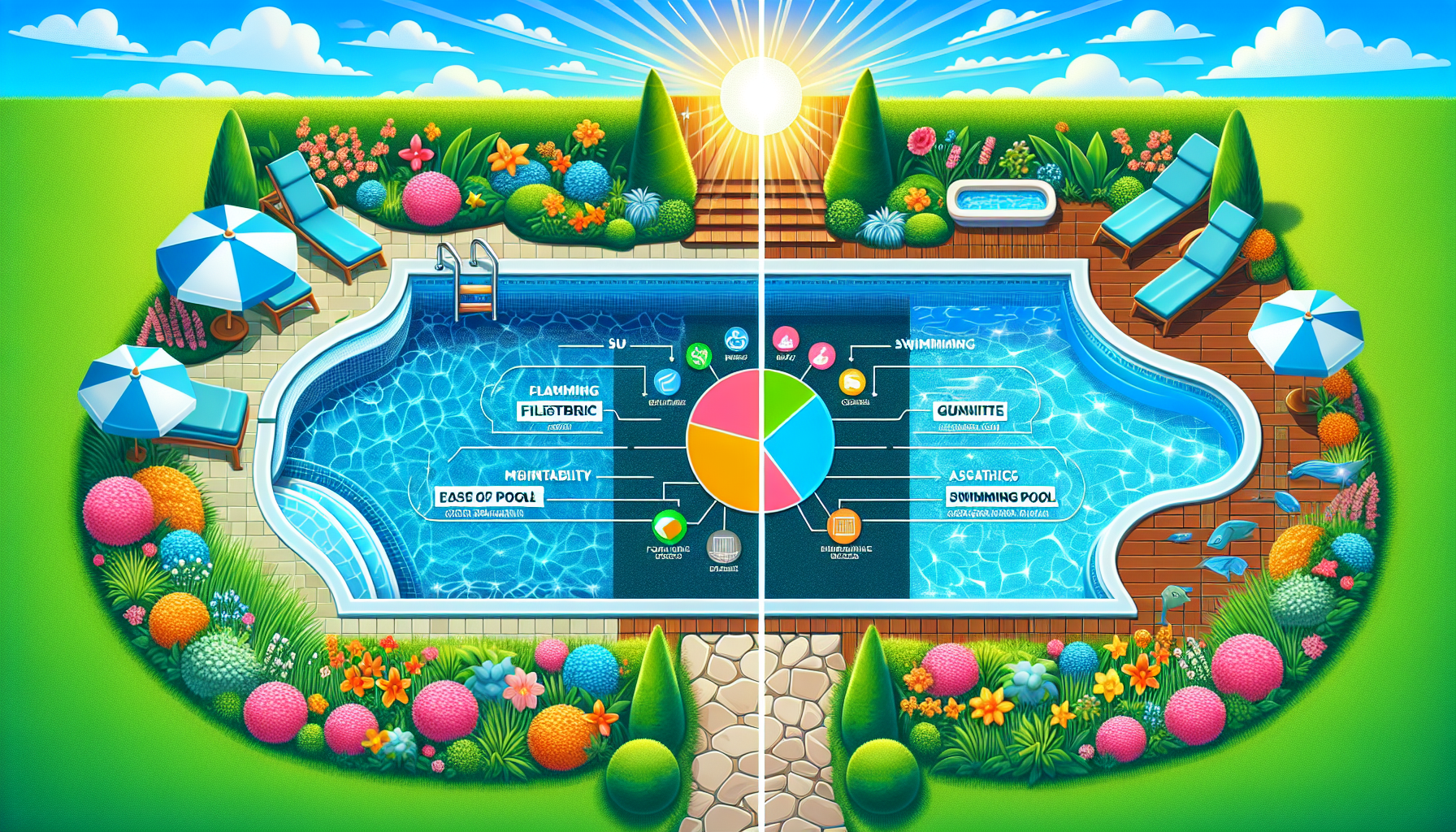 Comparing yearly maintenance costs of fiberglass swimming pools compared to gunite swimming pools.