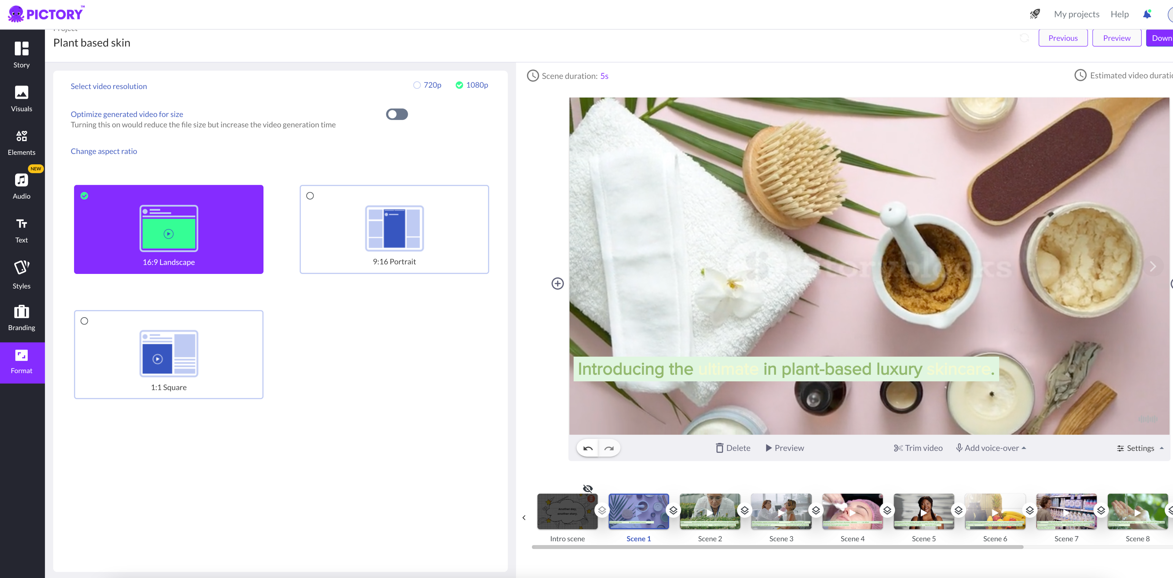 Choosing Aspect Ratios: different platforms require different video formats or aspect ratios.