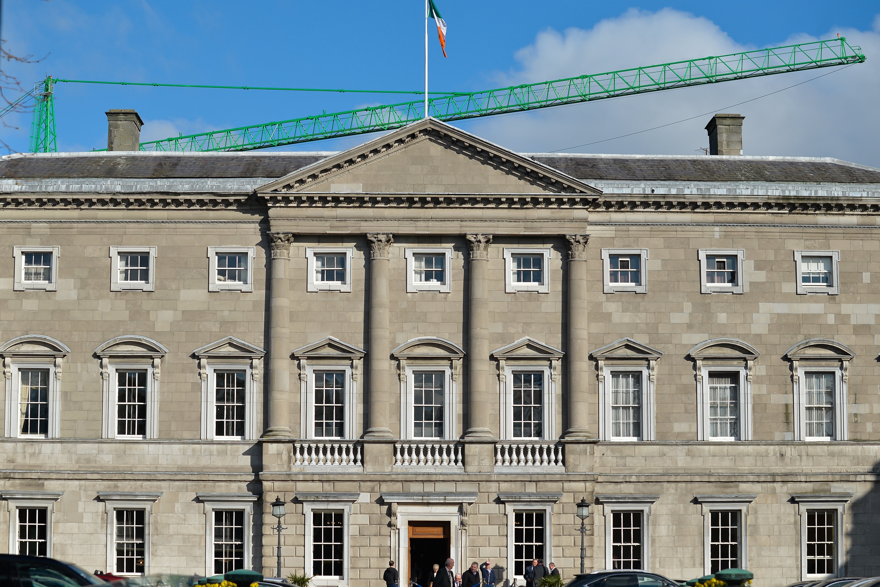 A view of the Leinster House in Dublin, seat of the Dail Eireann, the lower house of Irish parliament.