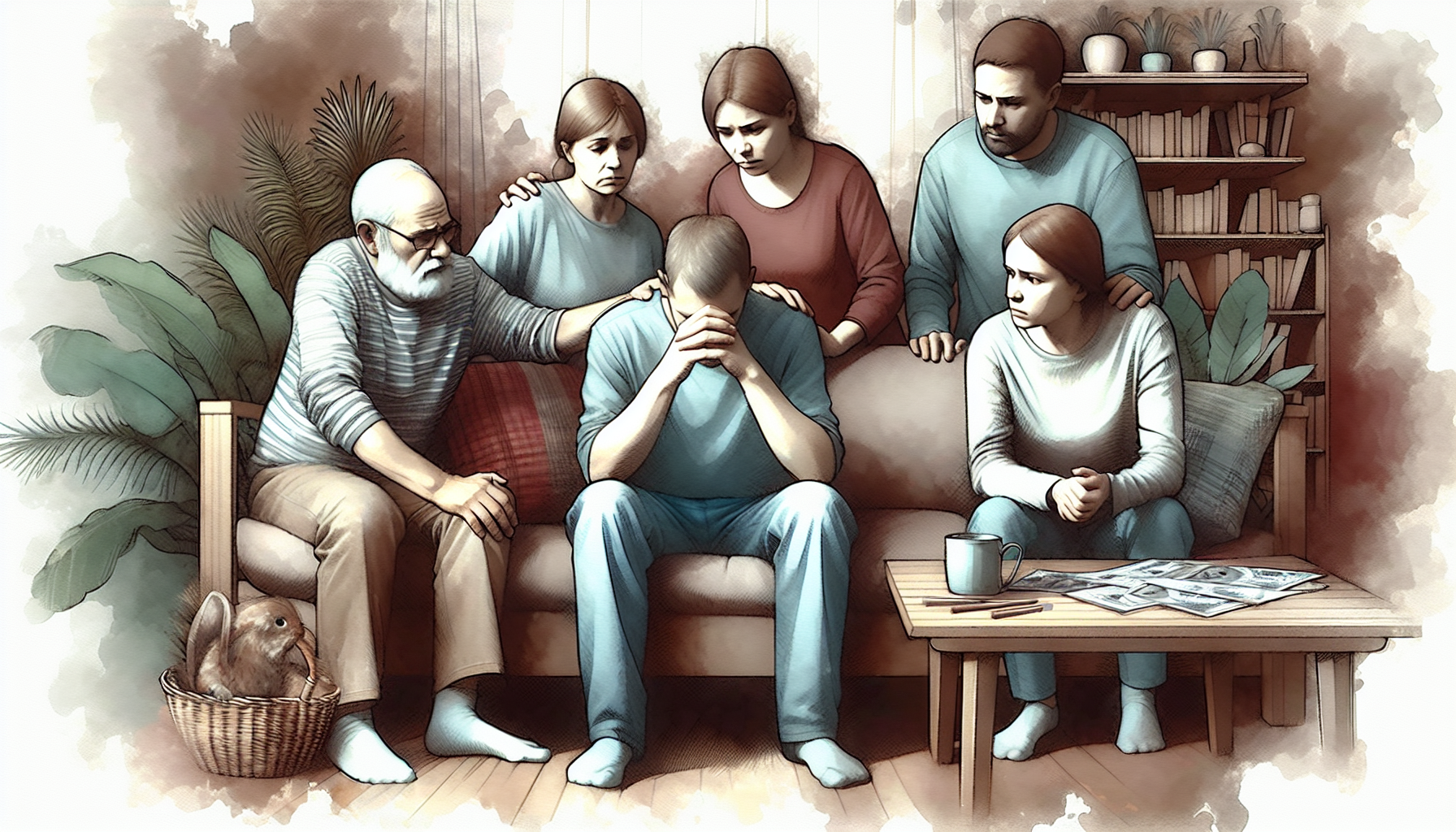 An illustration showing the impact on co-signers when a bail bond is not paid.
