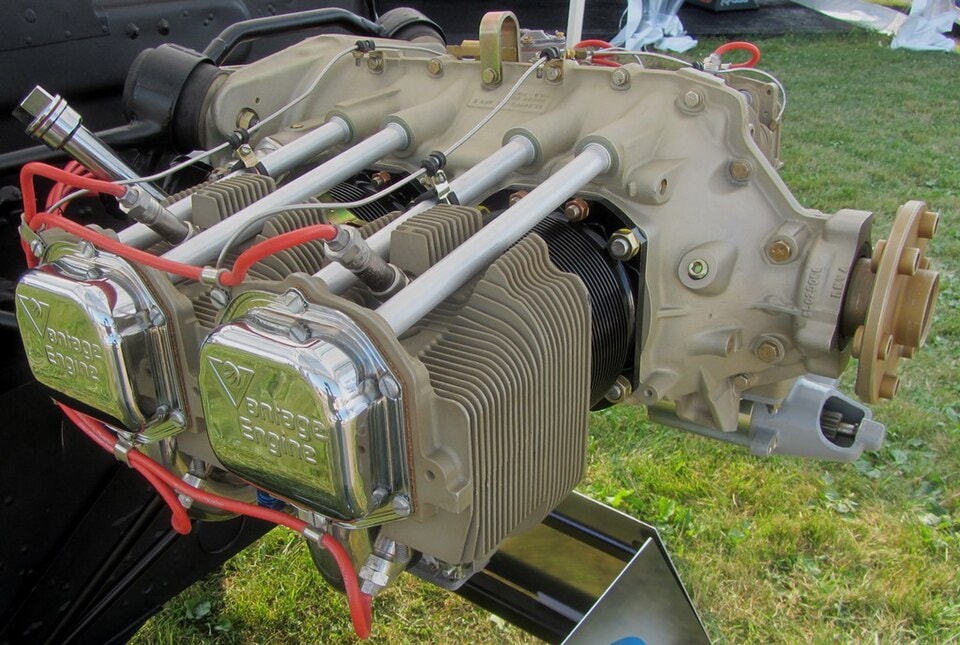 The image depicts a Lycoming engine installed in a Cessna 172, showcasing various components of the fuel injection system, including intricate fuel lines that are essential for optimal fuel consumption in this successful legacy Cessna piston aircraft. This detailed view highlights the engine's design, crucial for aviation enthusiasts interested in the mechanics of general aviation aircraft.