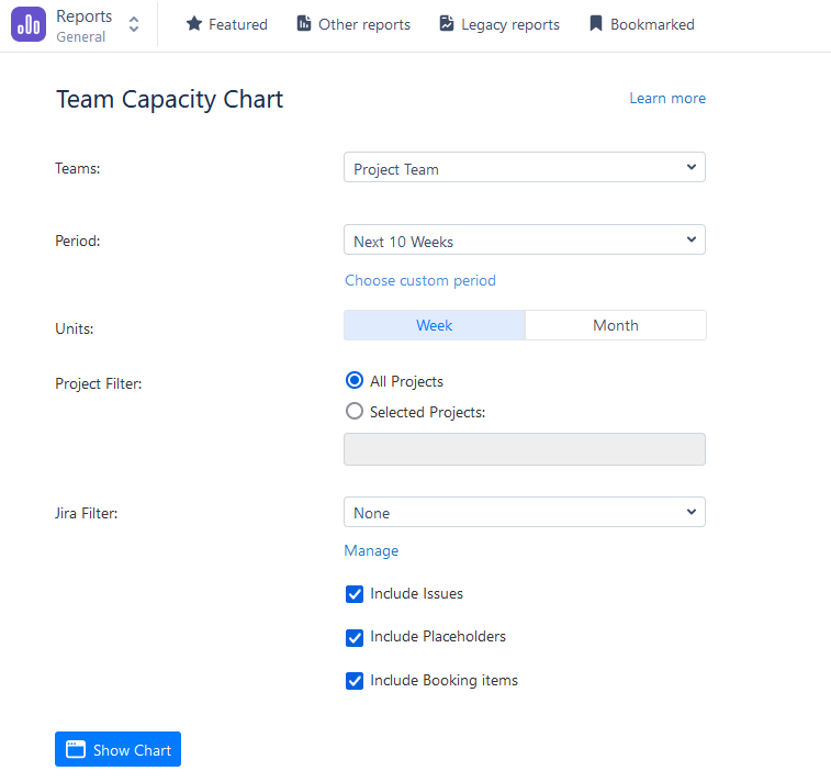 Configuration of the ActivityTimeline Custom Jira Charts