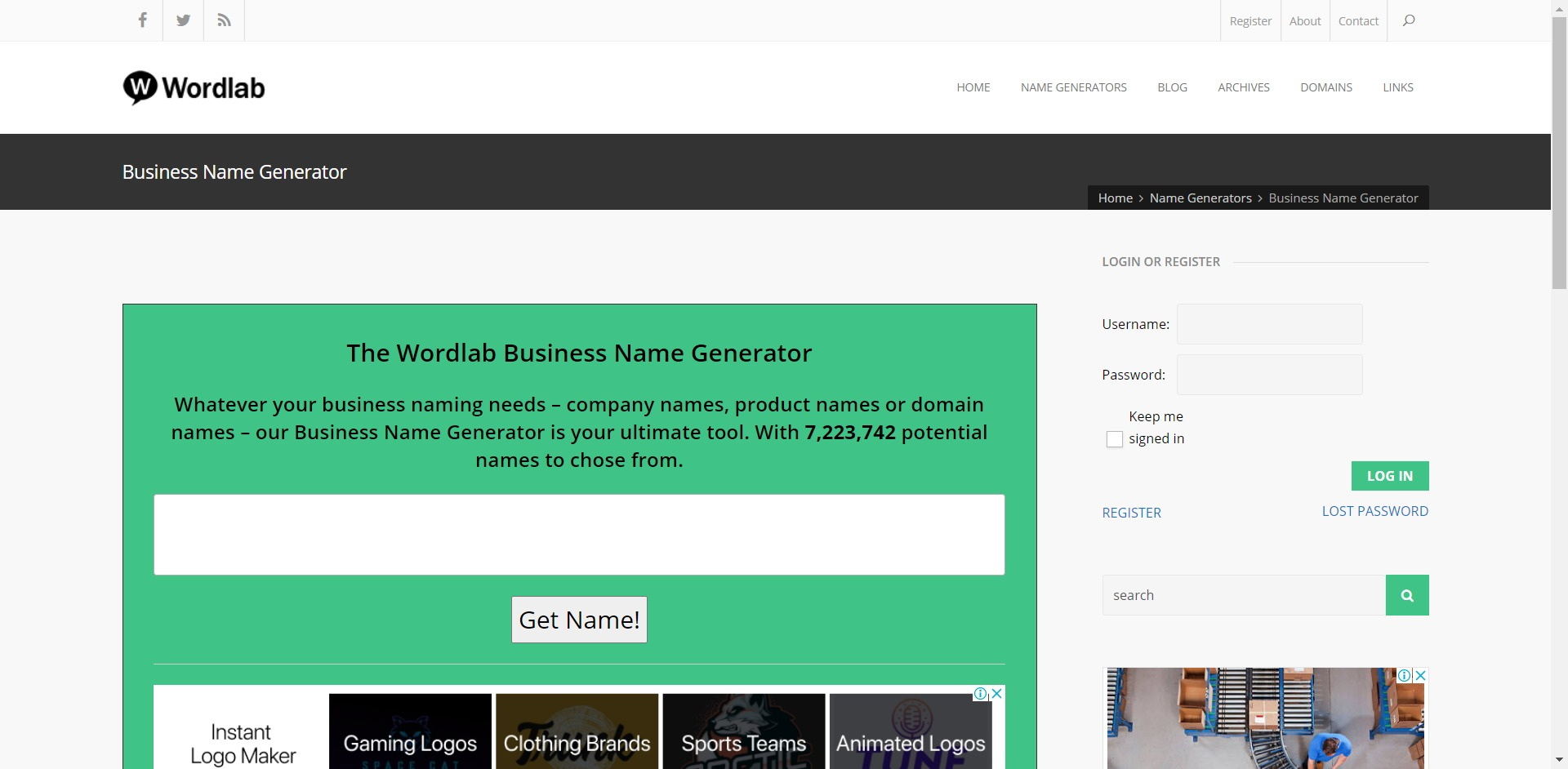 Wordlab Business Name Generator