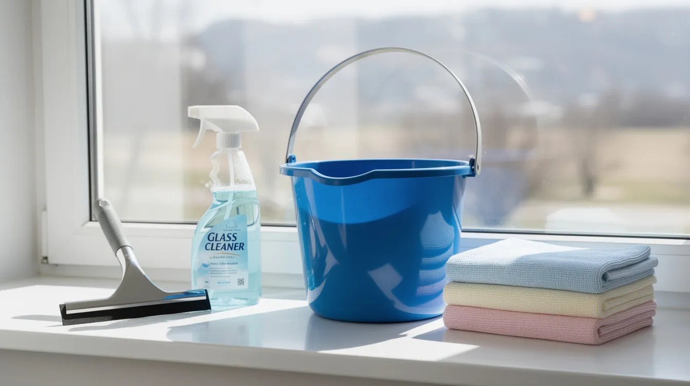 Using a squeegee for a streak-free window finish