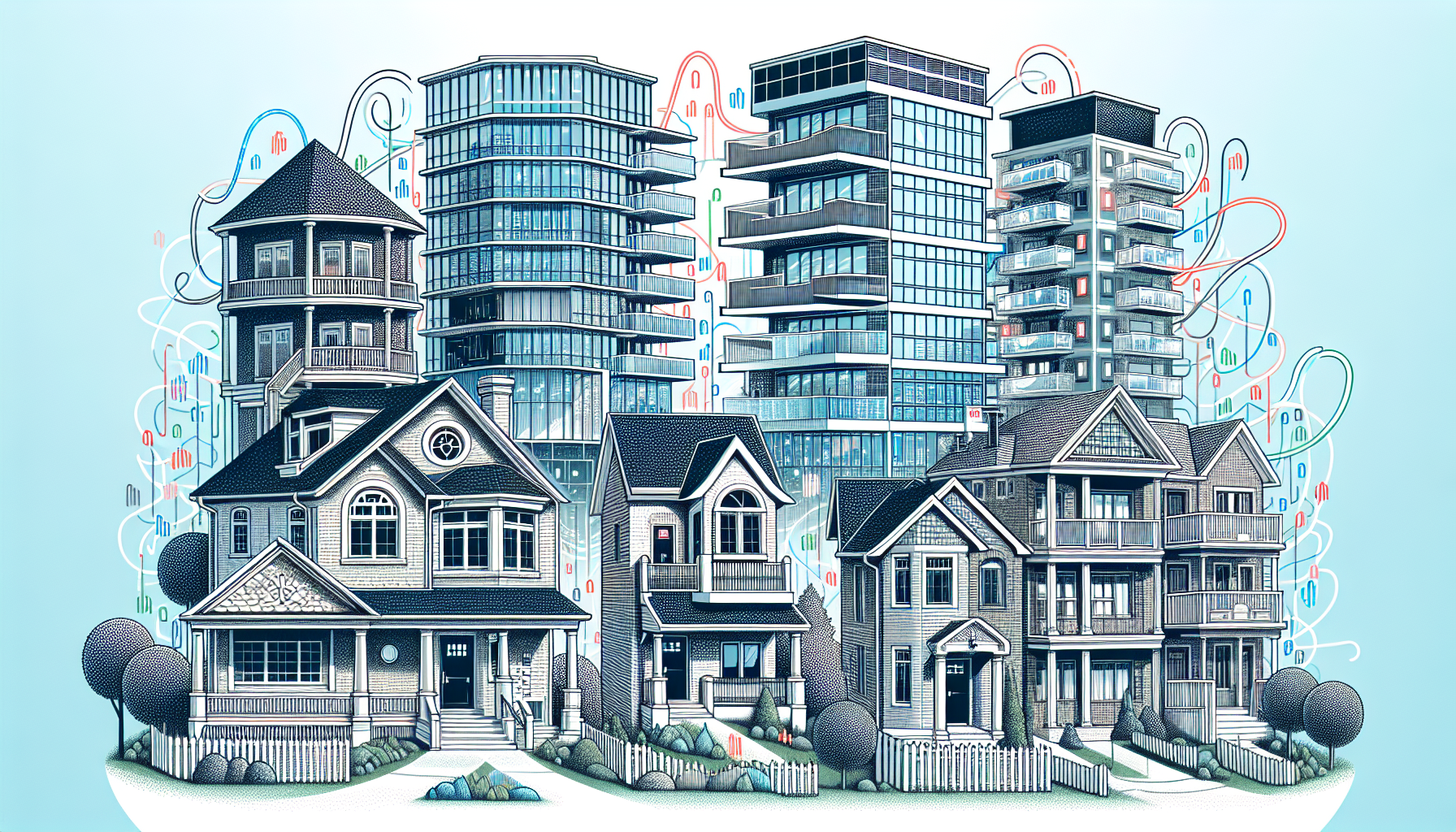 Illustration of various types of investment properties