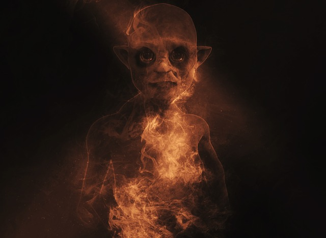 Image showing a goblin with a fire-like appearance